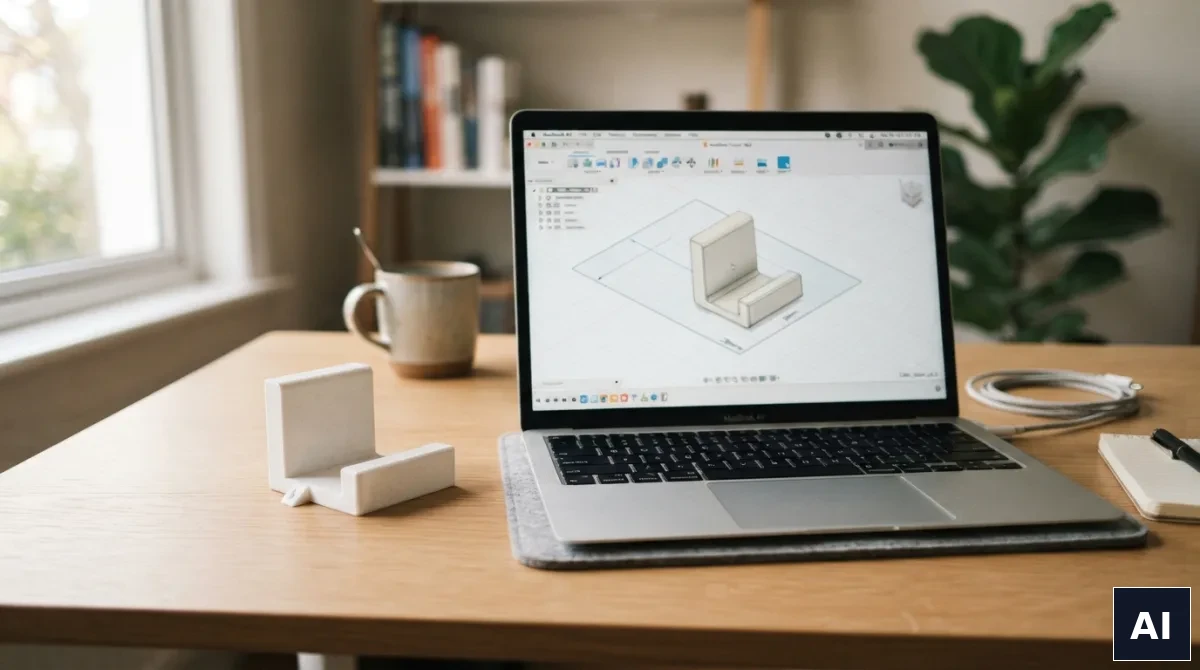 Prosty model 3D zaprojektowany samodzielnie i wydrukowany